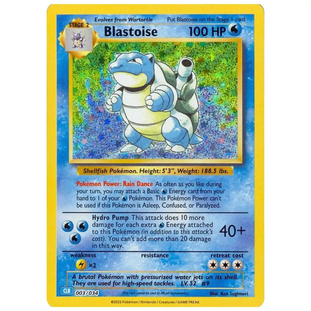 Blastoise - 003/034 - Trading Card Game Classic (CL)
