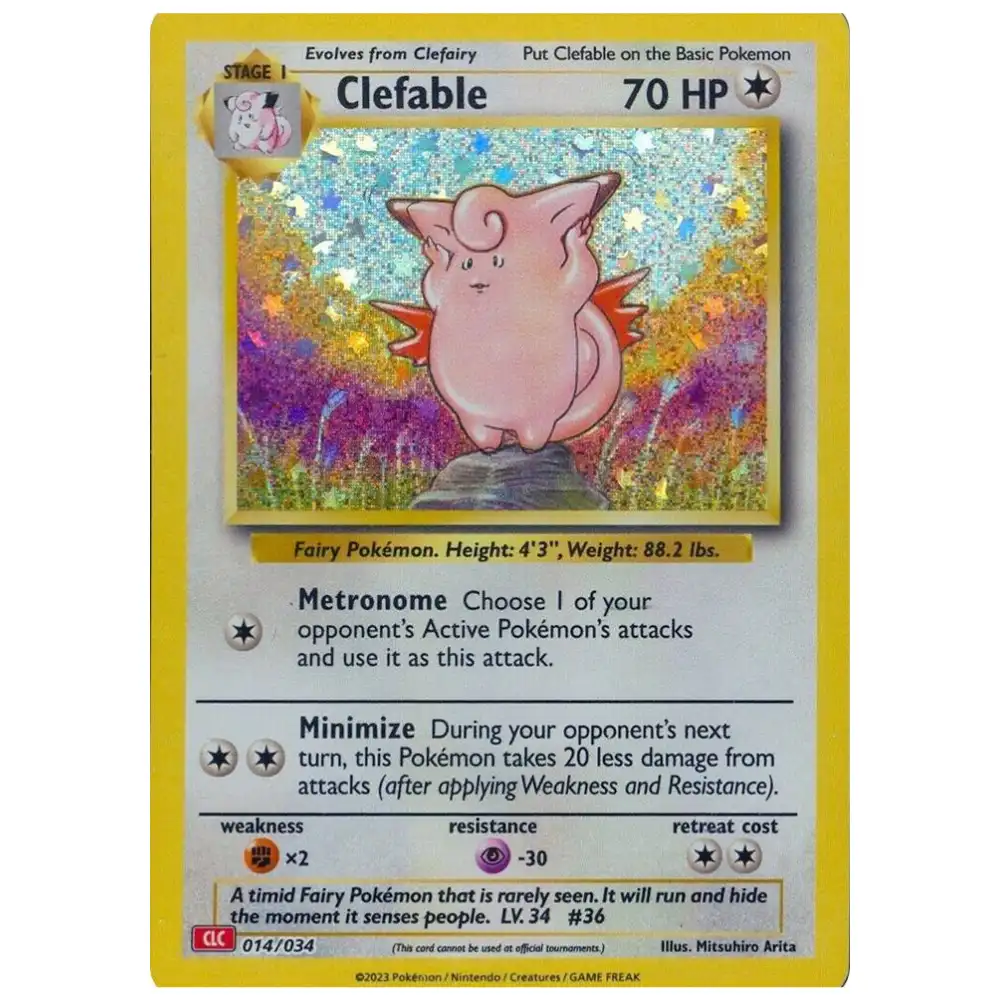 Clefable - 014/034 - Trading Card Game Classic (CL)