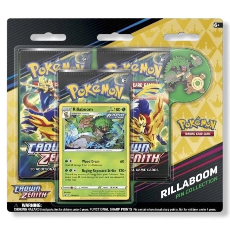 Pokemon Crown Zenith Pin Collection- Rillaboom / Inteleon / Cinderace - Image 3