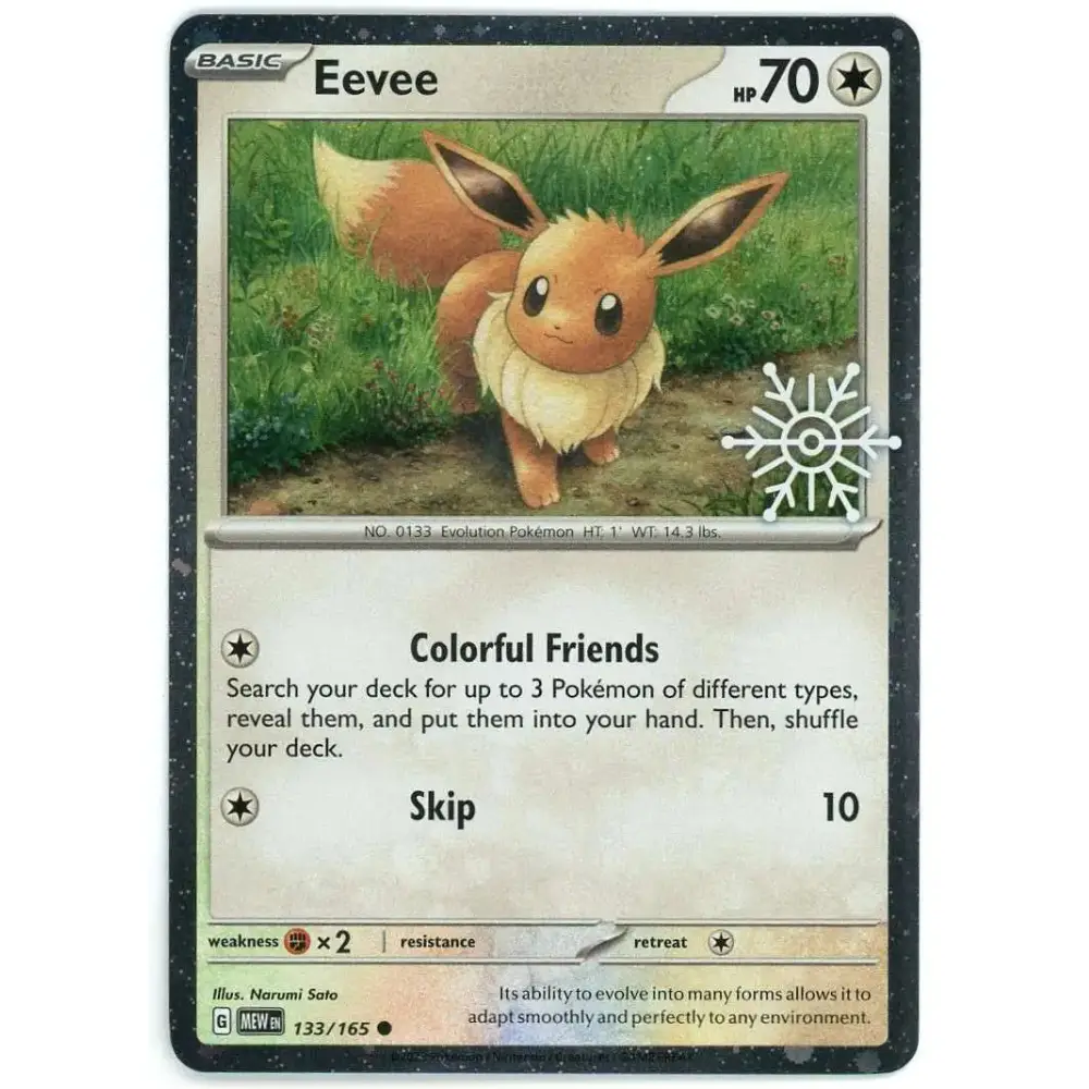 Eevee - MEW 133/165 - Schneeflocke Stempel