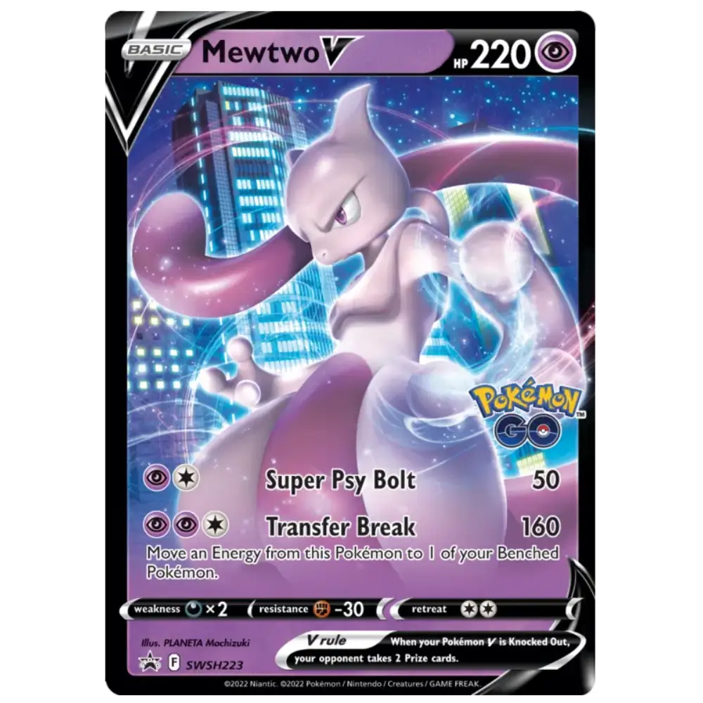 Mewtwo V - SWSH 223 Black Star Promo
