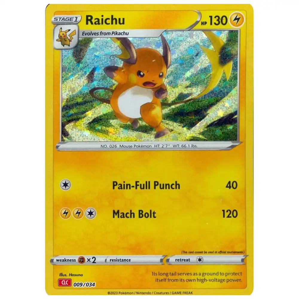 Raichu - 009/034 - Trading Card Game Classic (CL)